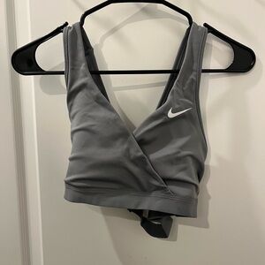 Nike Charcoal Wrap Sports Bra